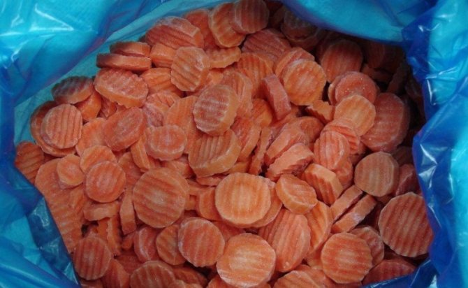 Frysta morötter