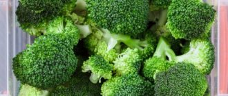 Frysning av broccoli