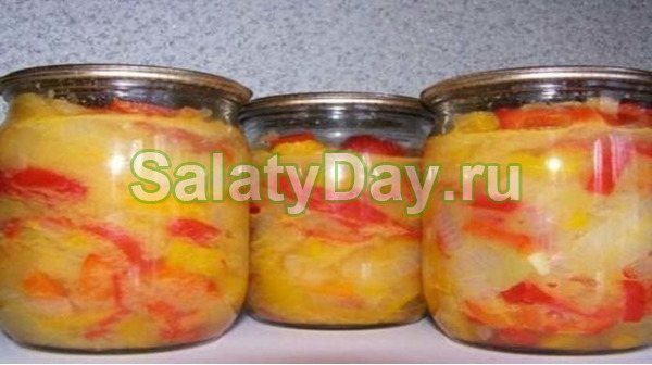 Zimní salát s medovými jablky a paprikou